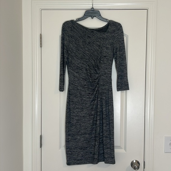 Talbots Petite Black and White Plush Dress Size SP - Picture 1 of 4